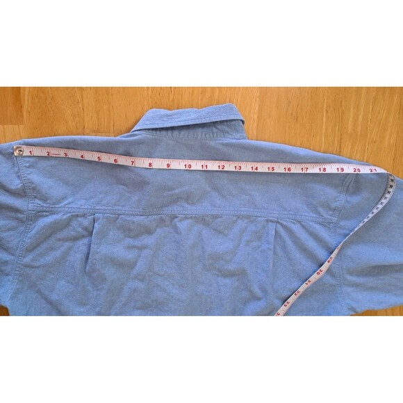 VTG Casey Coleman Button Up Shirt Blue Embroidered Winter Wolves Cotton Size XL - Picture 8 of 9